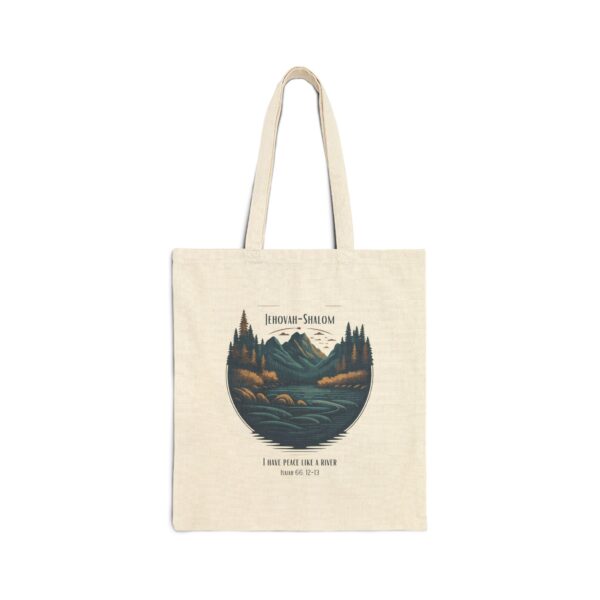Peace Like a River Cotton Canvas Tote Bag
