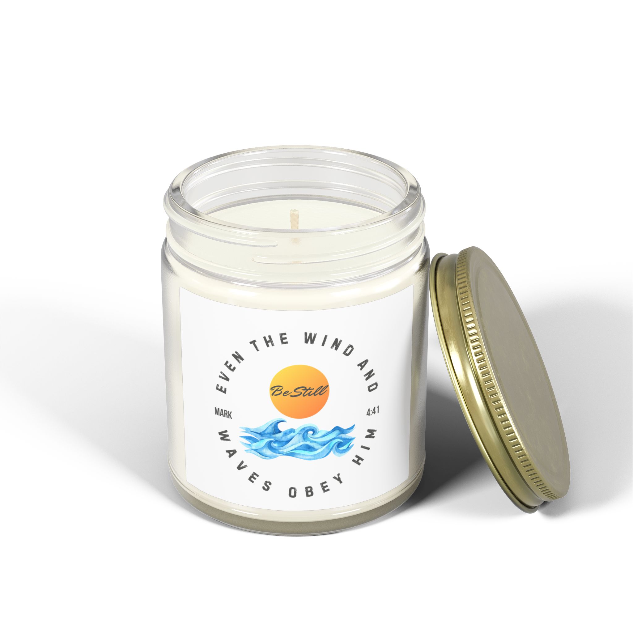 Even The Wind and Waves Obey HIM Scented Candles, Coconut Apricot Wax (4oz, 9oz) - Image 142