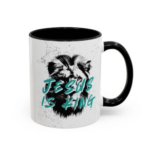 Jesus is King Accent Coffee Mug (11, 15oz)