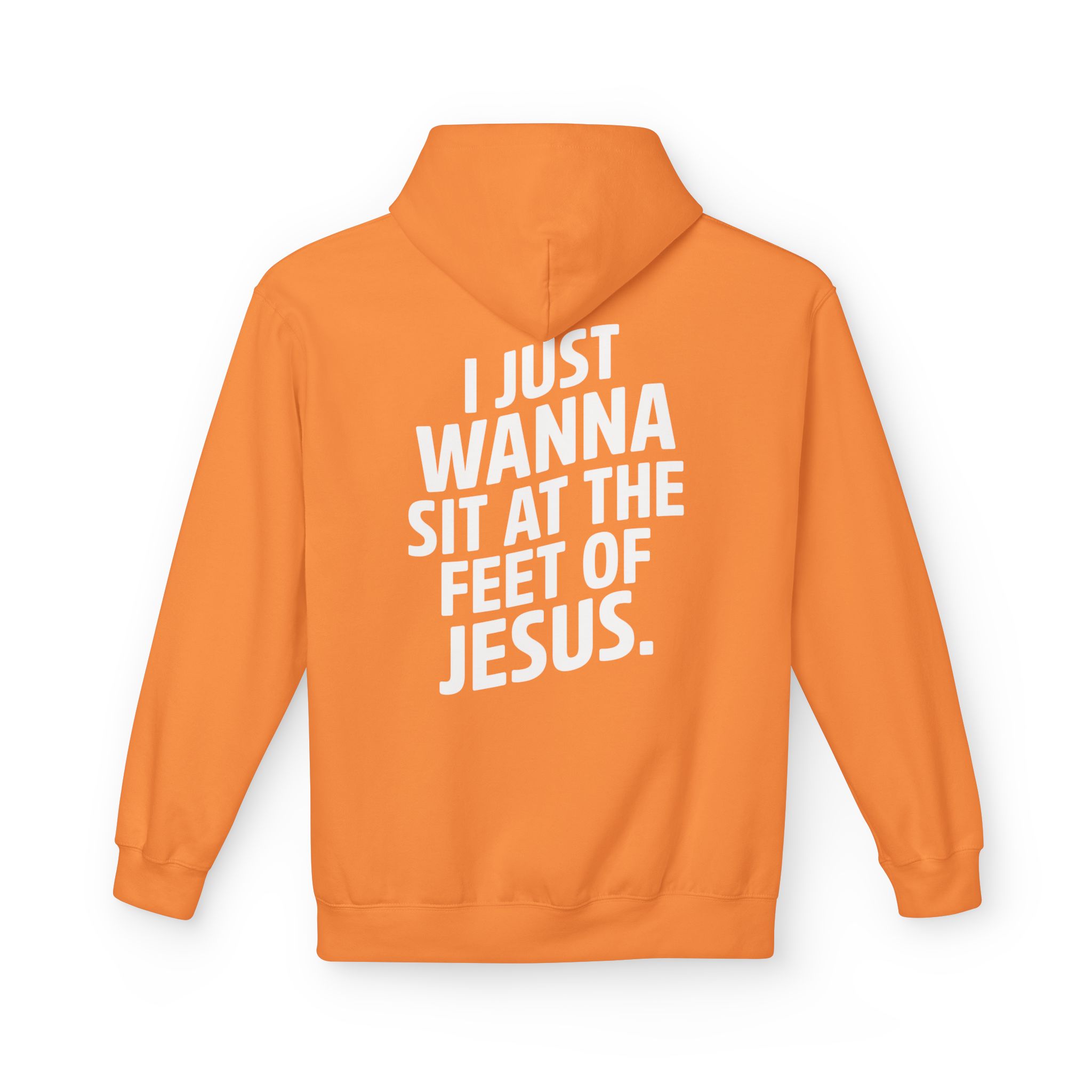 I Just wanna Sit at the Feet of Jesus Midweight Softstyle Fleece Hoodie - Image 14