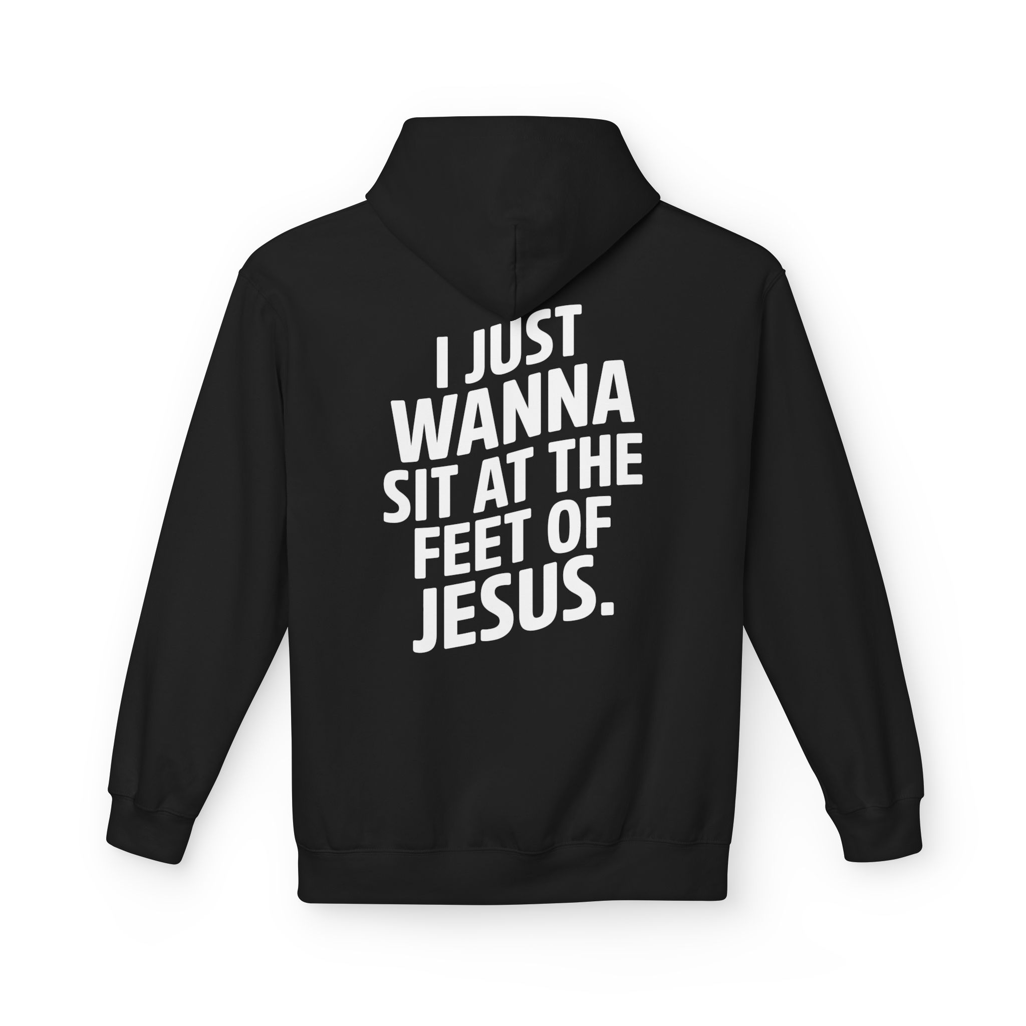I Just wanna Sit at the Feet of Jesus Midweight Softstyle Fleece Hoodie - Image 6
