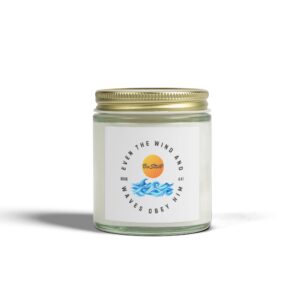Even The Wind and Waves Obey HIM Scented Candles, Coconut Apricot Wax (4oz, 9oz)