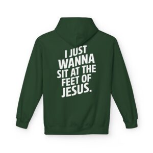 I Just wanna Sit at the Feet of Jesus Midweight Softstyle Fleece Hoodie