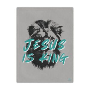 Jesus is King Microfiber Blanket