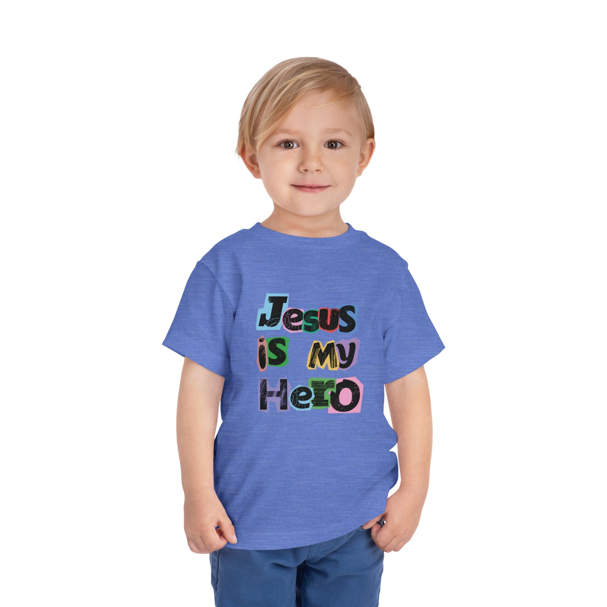 Jesus is my Hero Toddler Short Sleeve Tee - Image 2