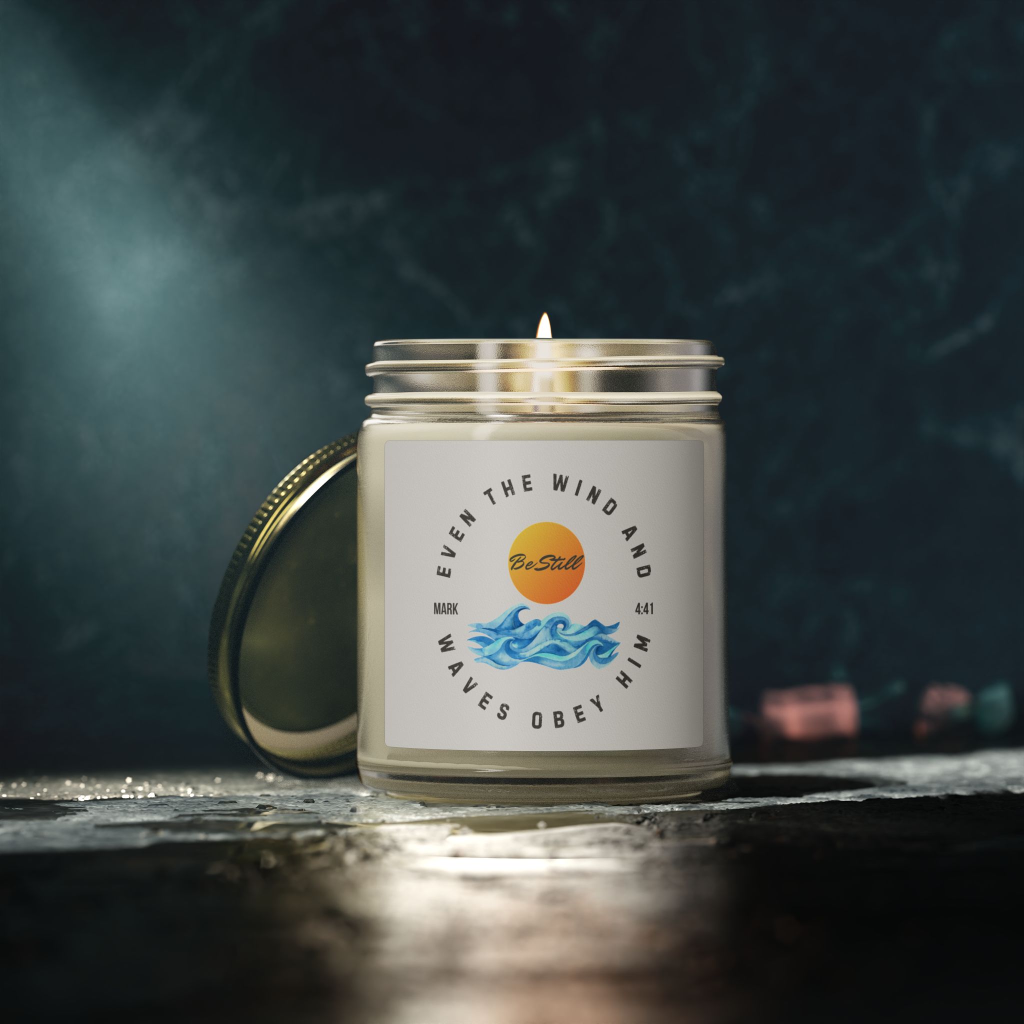 Even The Wind and Waves Obey HIM Scented Candles, Coconut Apricot Wax (4oz, 9oz) - Image 96