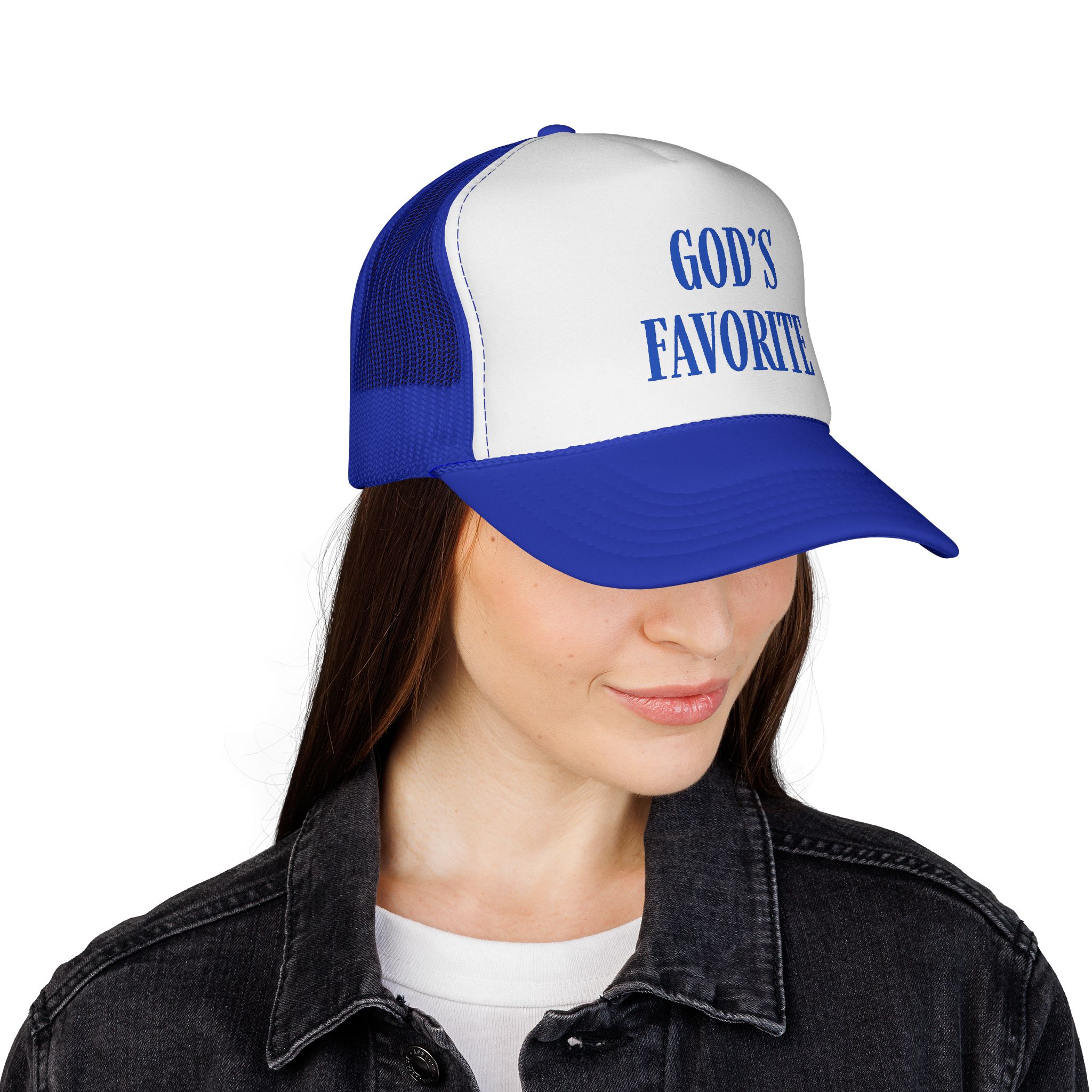 God's Favorite: Royal Blue Trucker Caps - Image 4