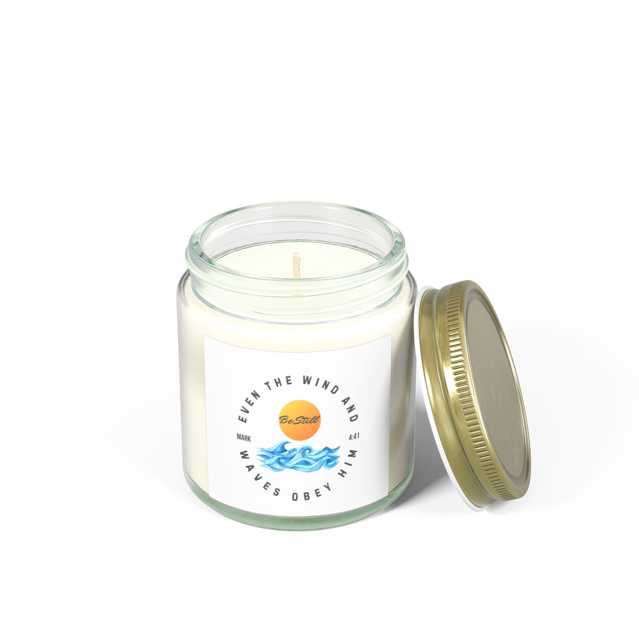 Even The Wind and Waves Obey HIM Scented Candles, Coconut Apricot Wax (4oz, 9oz) - Image 6