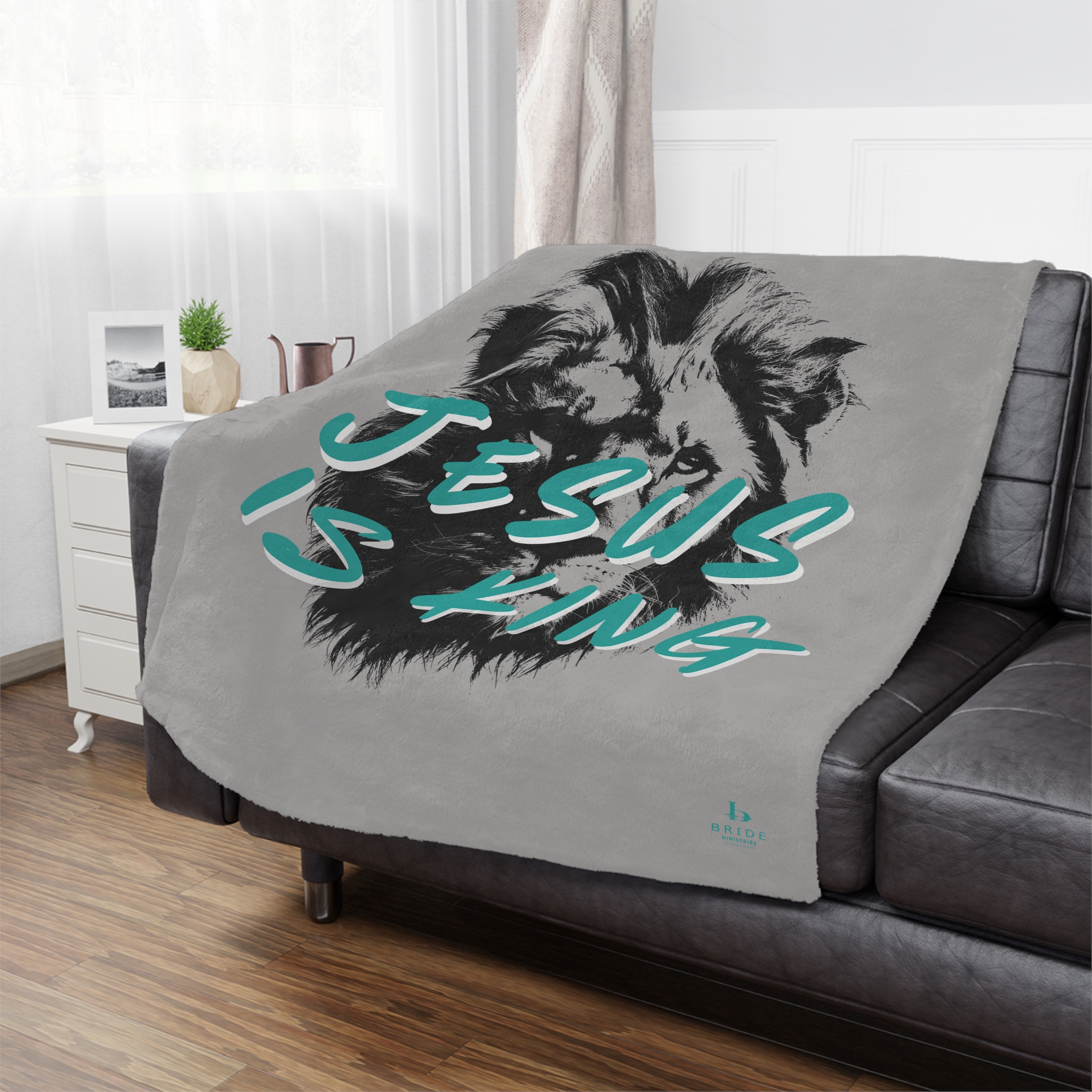 Jesus is King Microfiber Blanket - Image 8